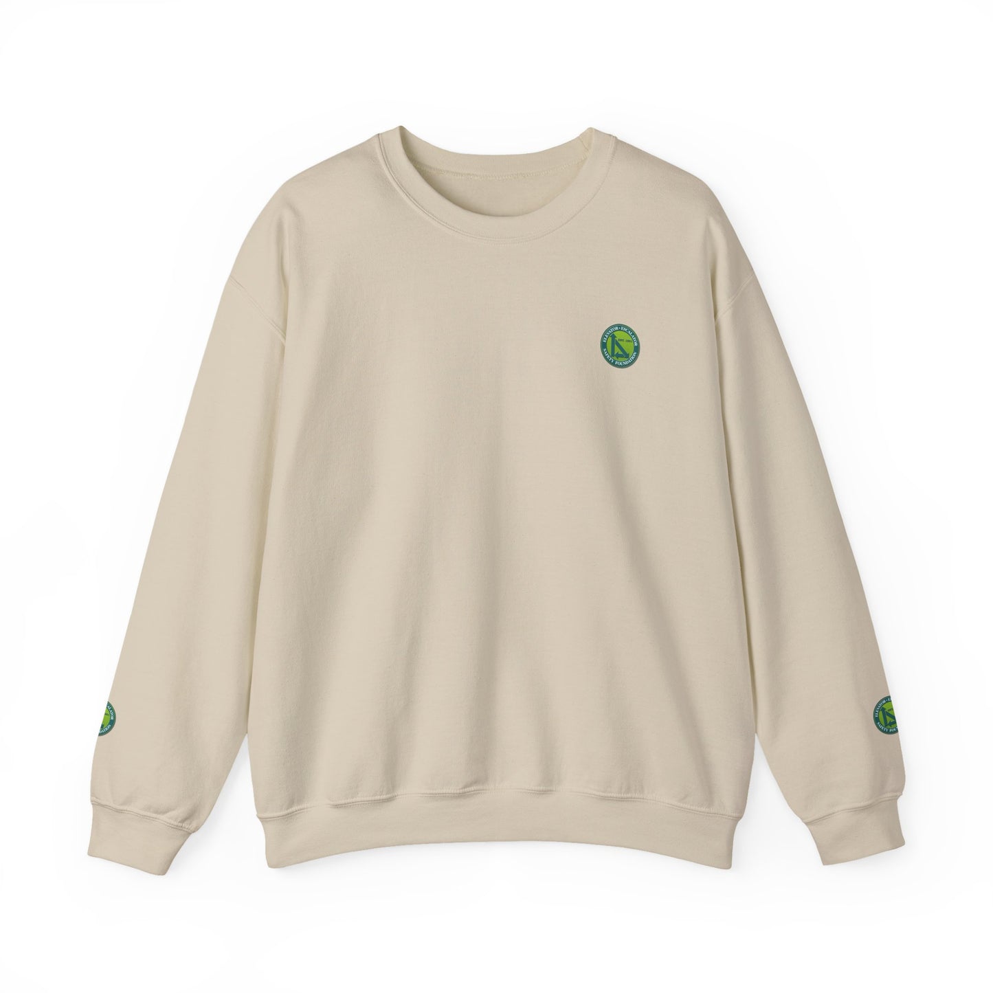 Crewneck Sweatshirt — "Safe Riders" Cartoon Bike Safety Design