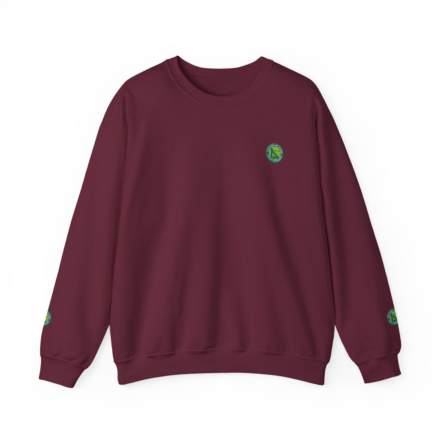 Crewneck Sweatshirt — "Safe Riders" Cartoon Bike Safety Design