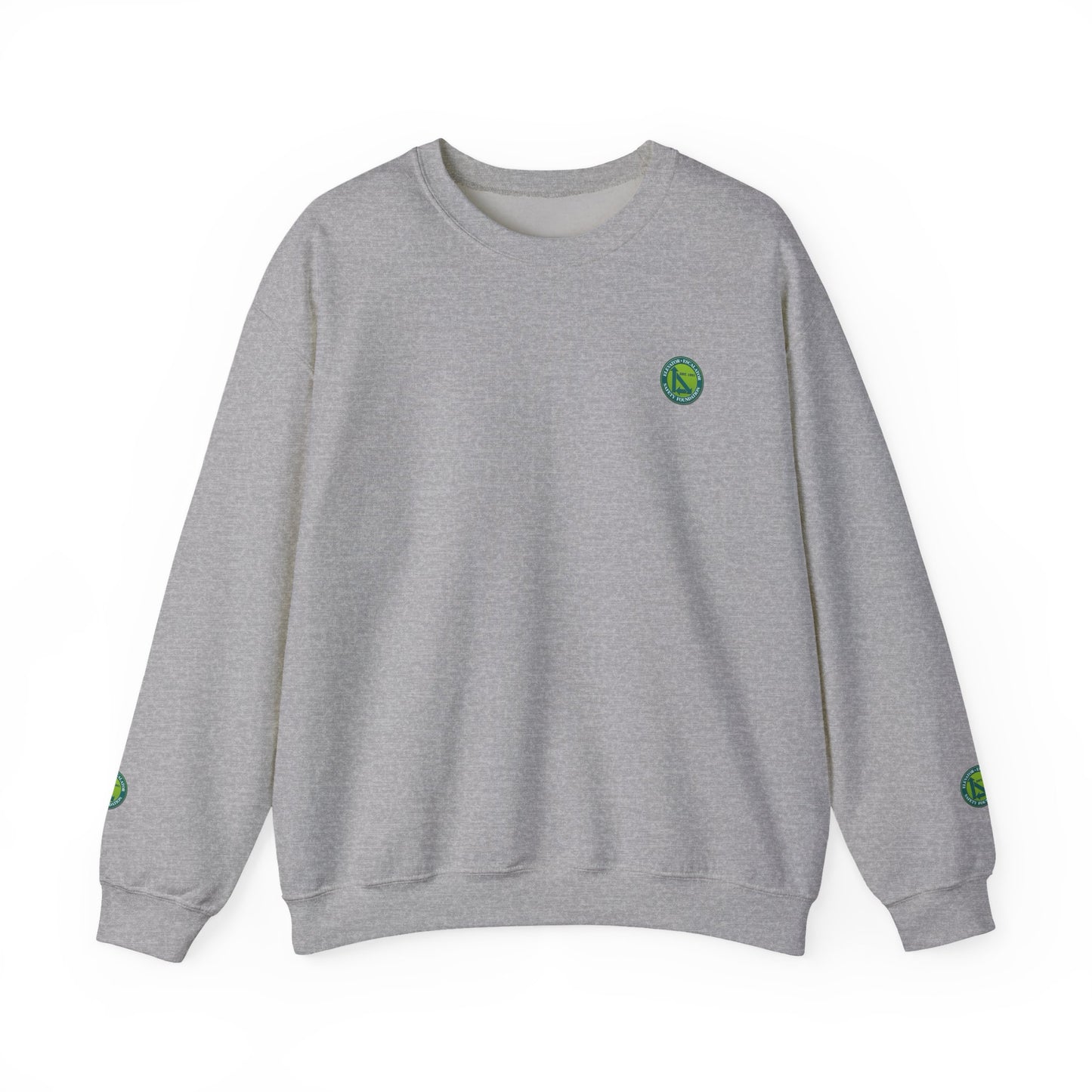 Crewneck Sweatshirt — "Safe Riders" Cartoon Bike Safety Design