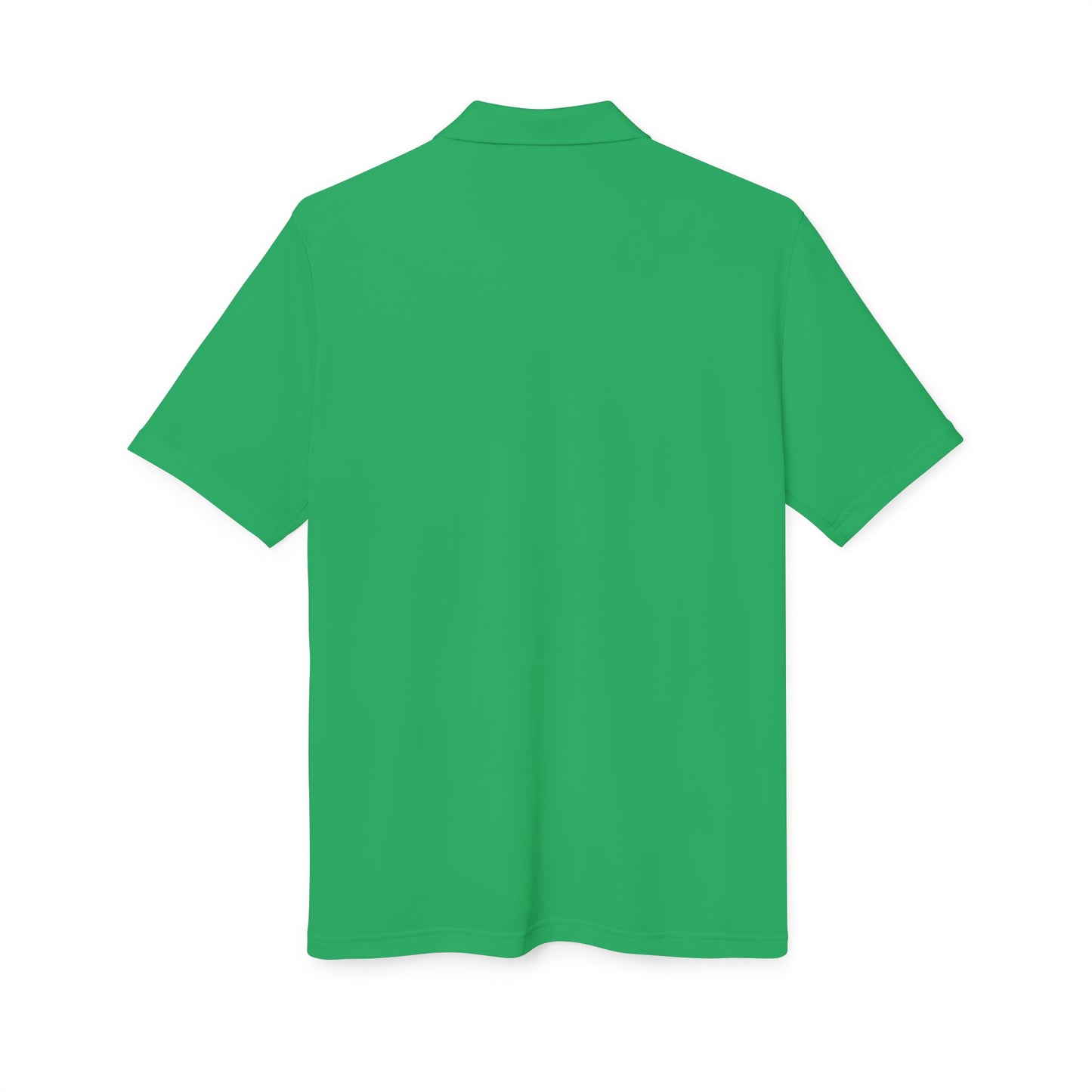 Performance Polo — Green Circular Logo Chest Emblem