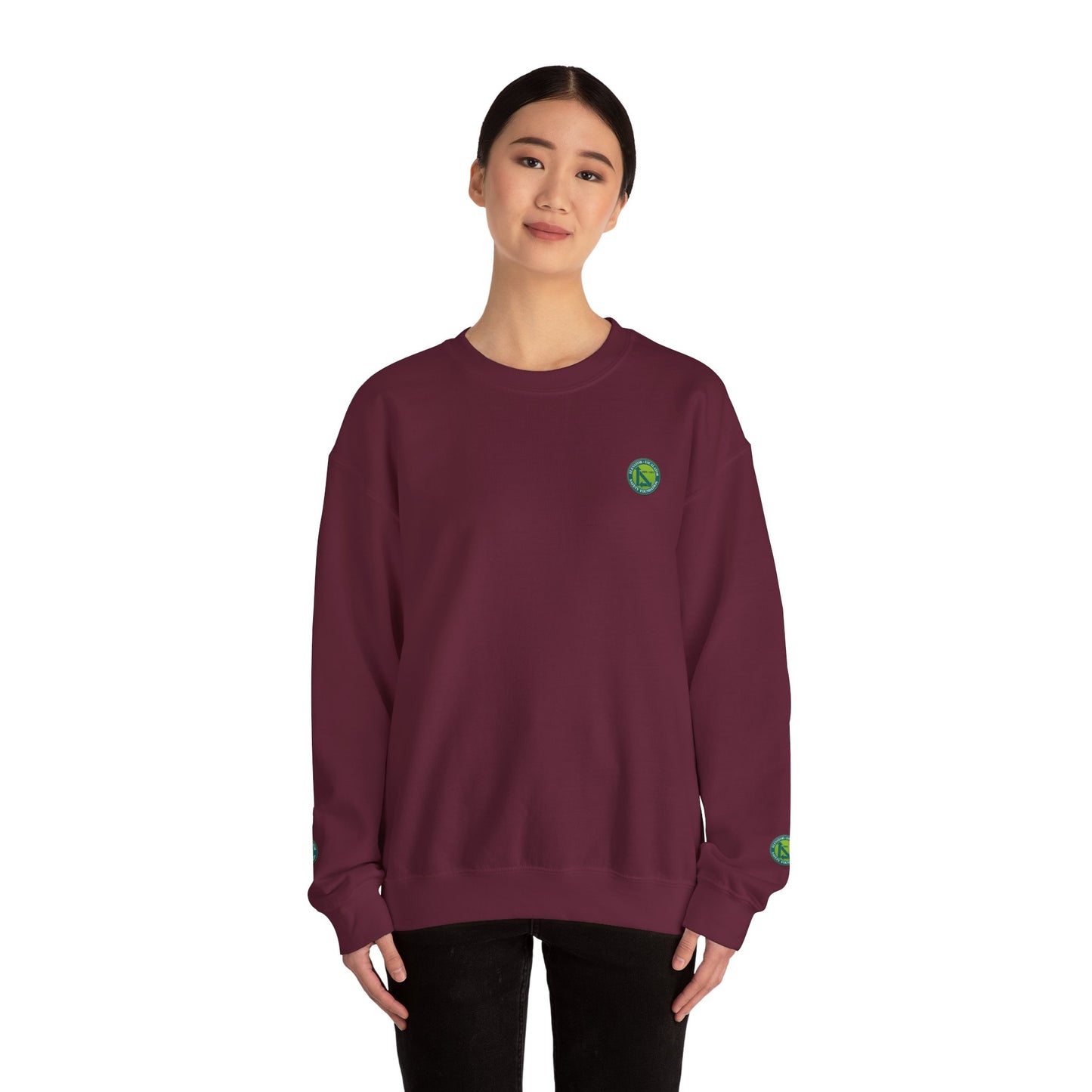 Crewneck Sweatshirt — "Safe Riders" Cartoon Bike Safety Design