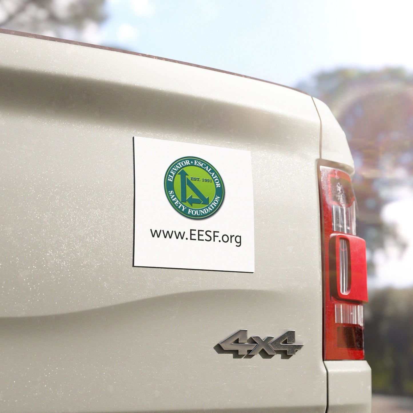 Elevator · Escalator Safety Foundation (EESF) Car Magnet – www.EESF.org