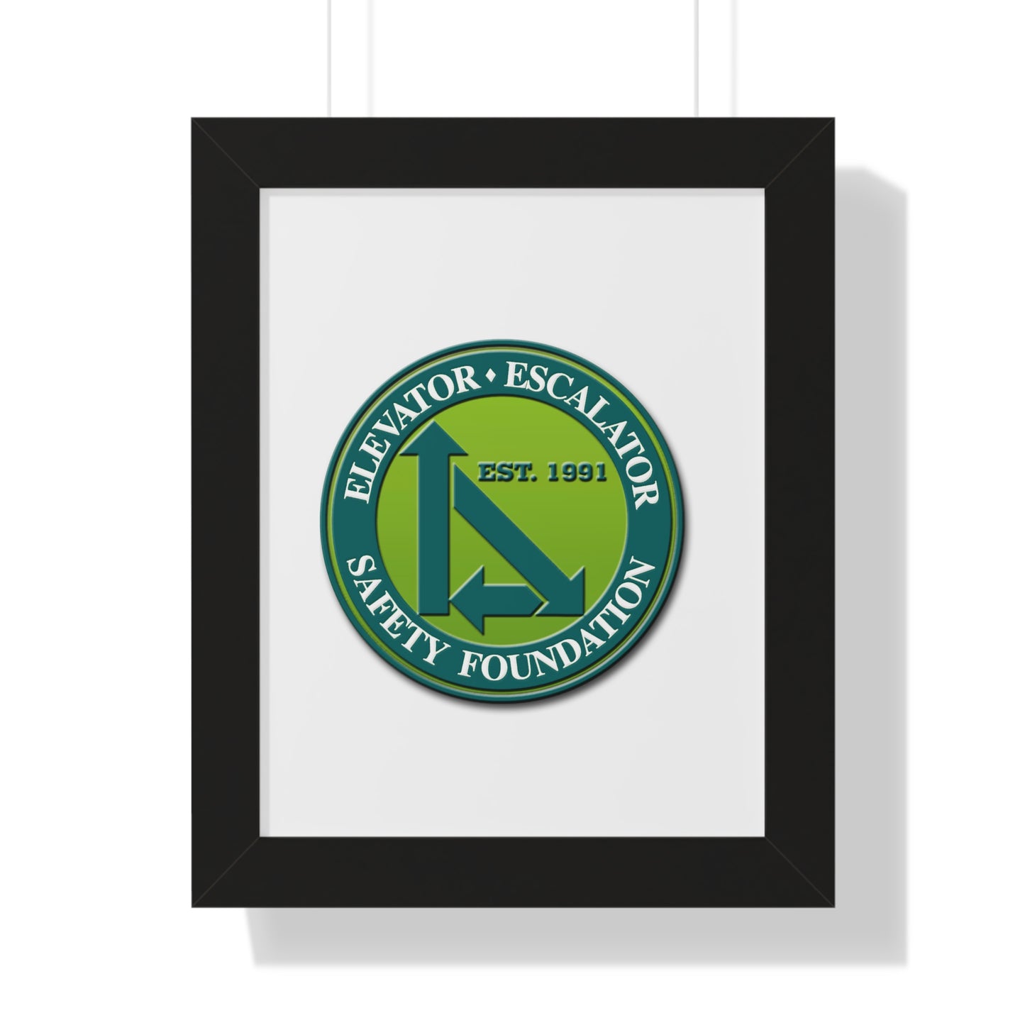 Framed Poster — Elevator Escalator Safety Foundation Logo (Est. 1991)
