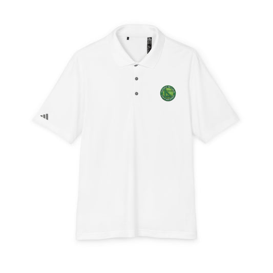 Performance Polo — Green Circular Logo Chest Emblem