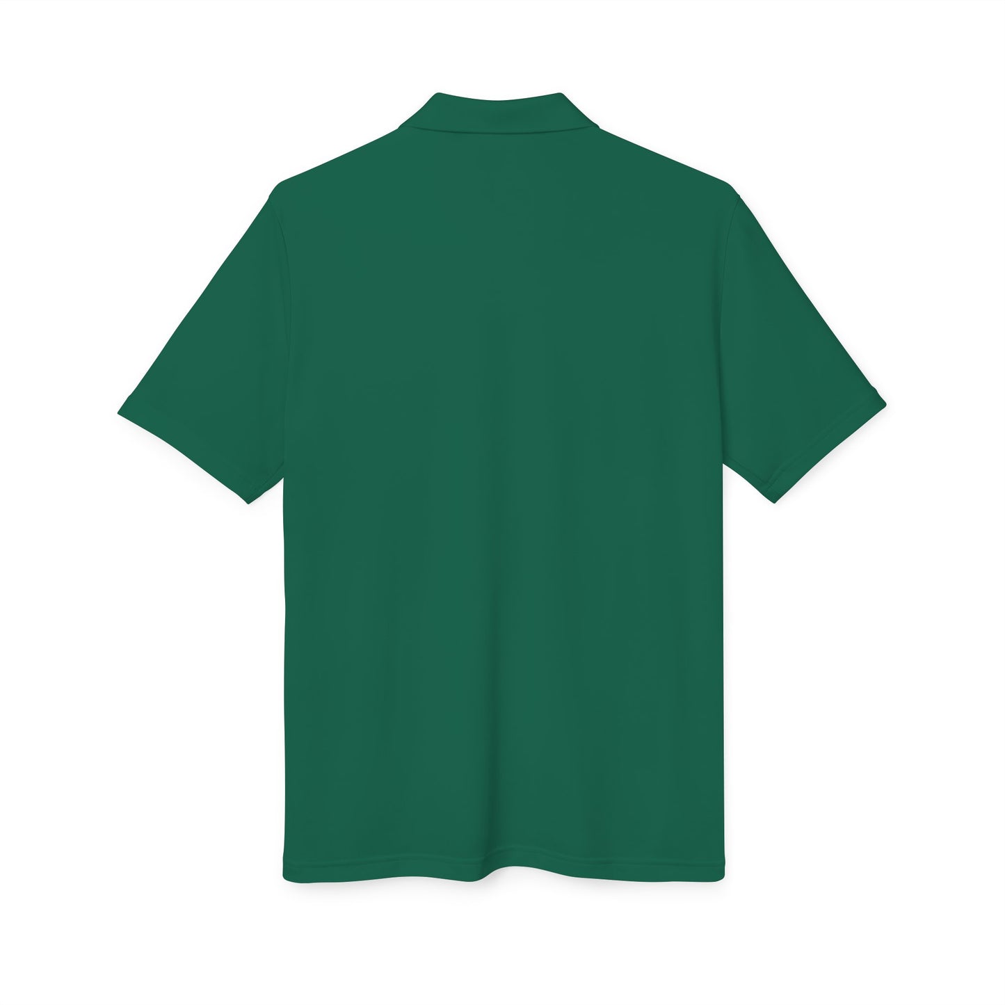 Performance Polo — Green Circular Logo Chest Emblem