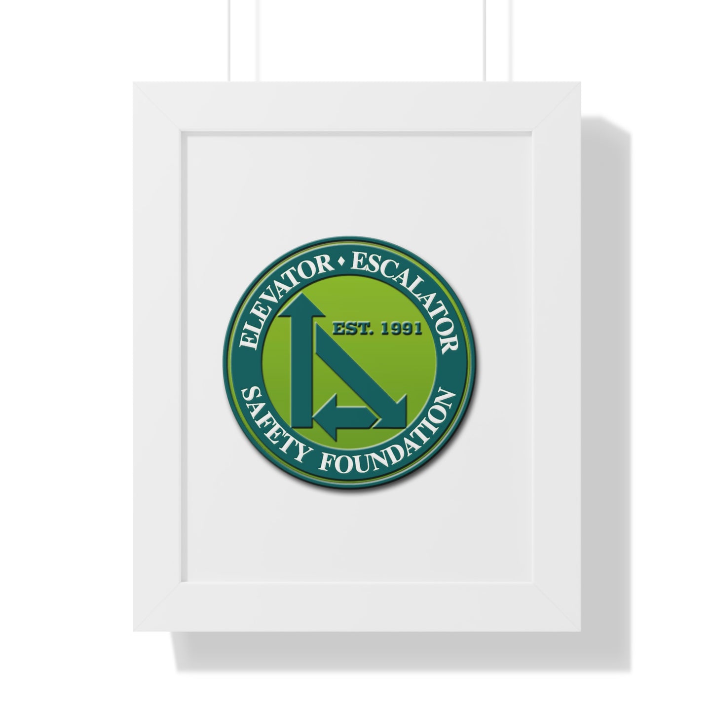 Framed Poster — Elevator Escalator Safety Foundation Logo (Est. 1991)
